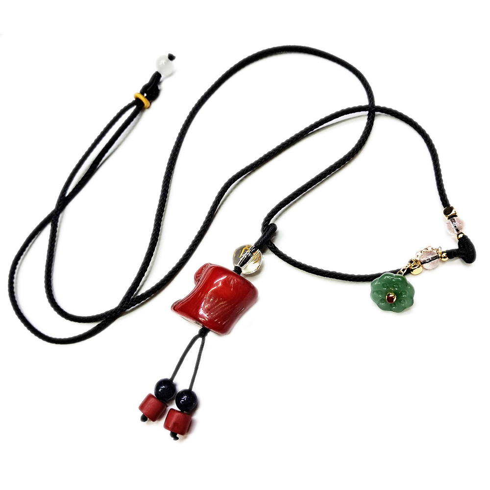 珊瑚 祈福中國結項鍊【十方】153814