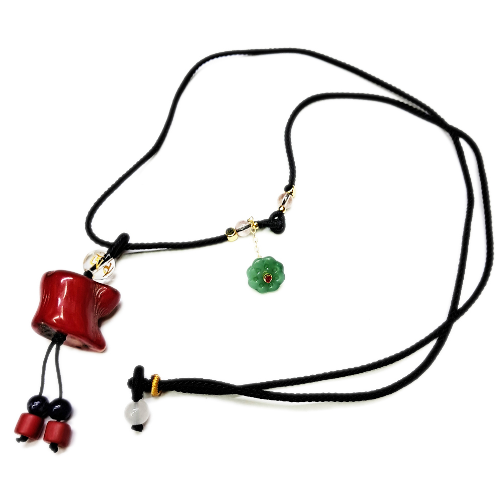 珊瑚 祈福中國結項鍊【十方】153814