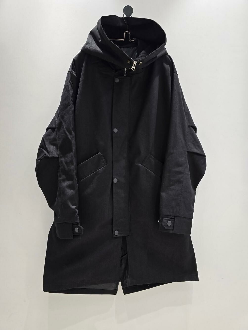 淨色連帽拉鍊長褸 JK2541