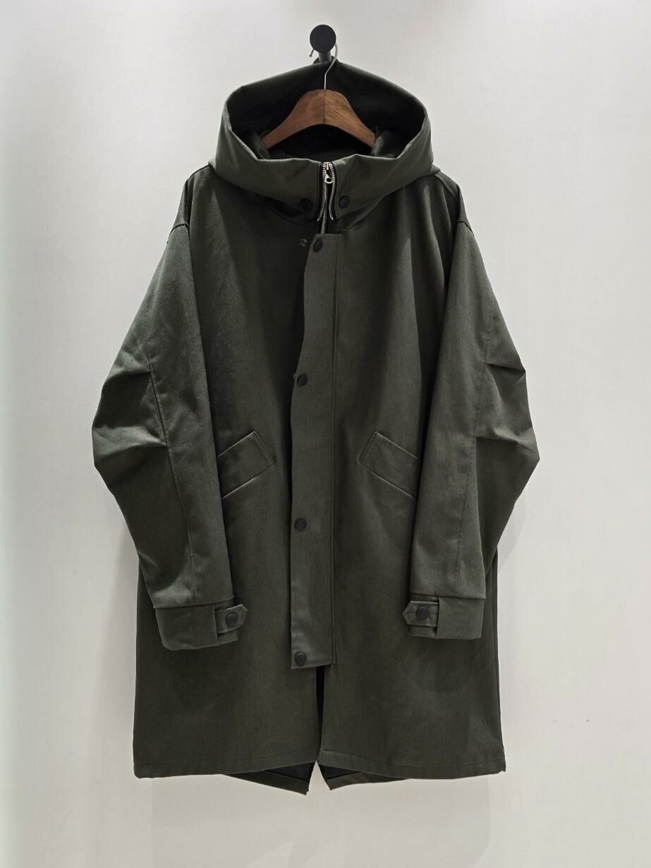 淨色連帽拉鍊長褸 JK2541