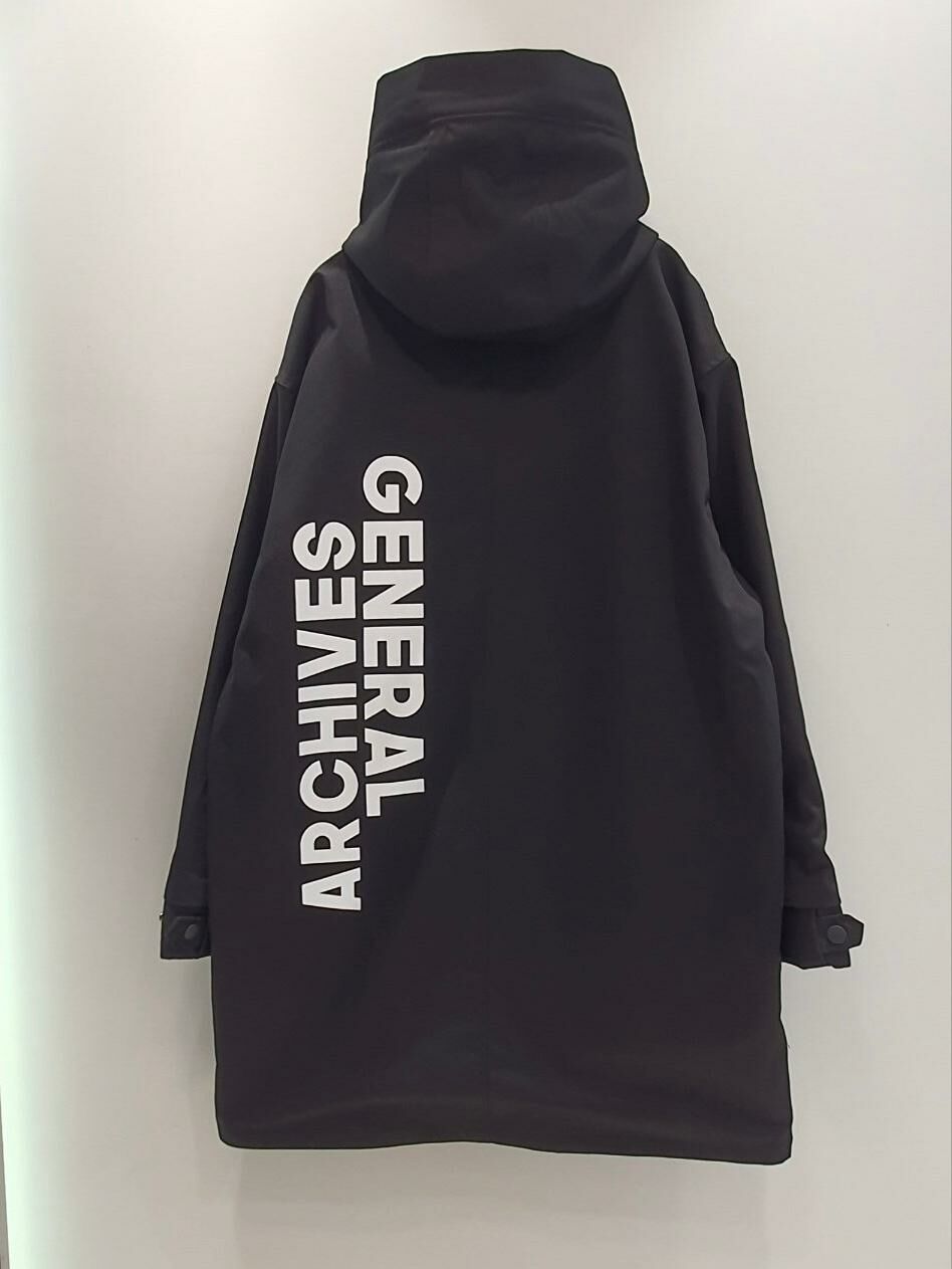 英文字連帽拉鍊長褸 JK2542