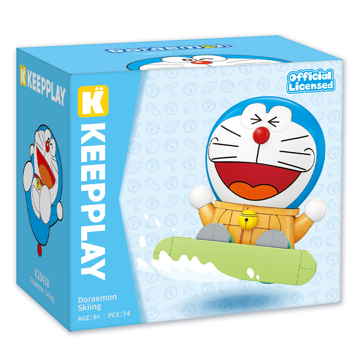 多啦A夢 滑雪圓頭造型積木