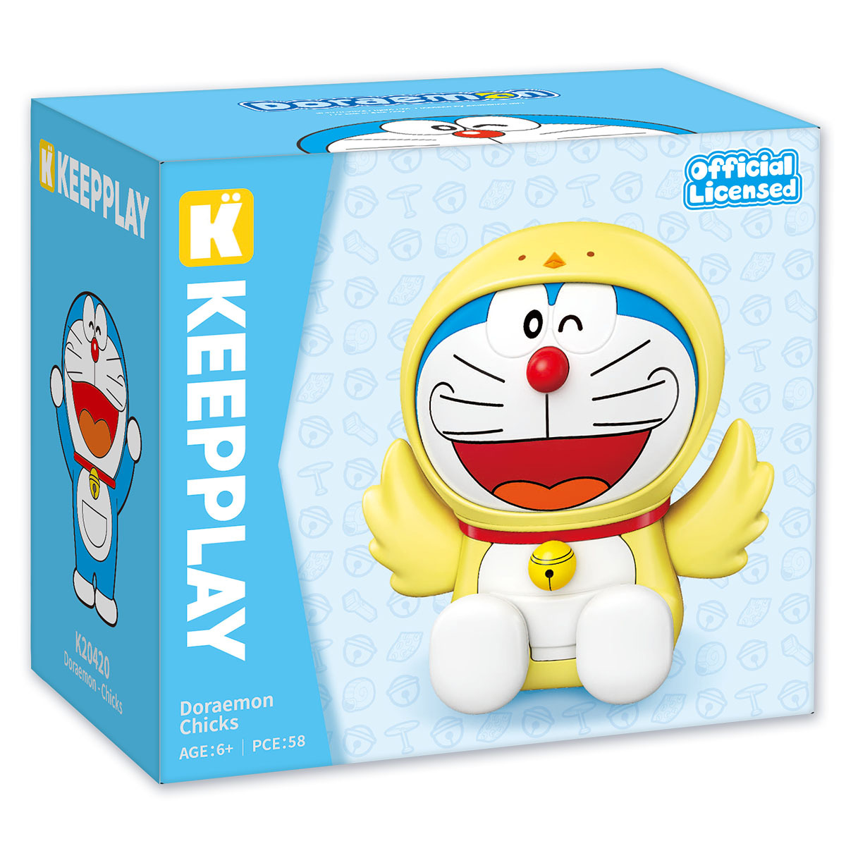 多啦A夢 小雞圓頭造型積木