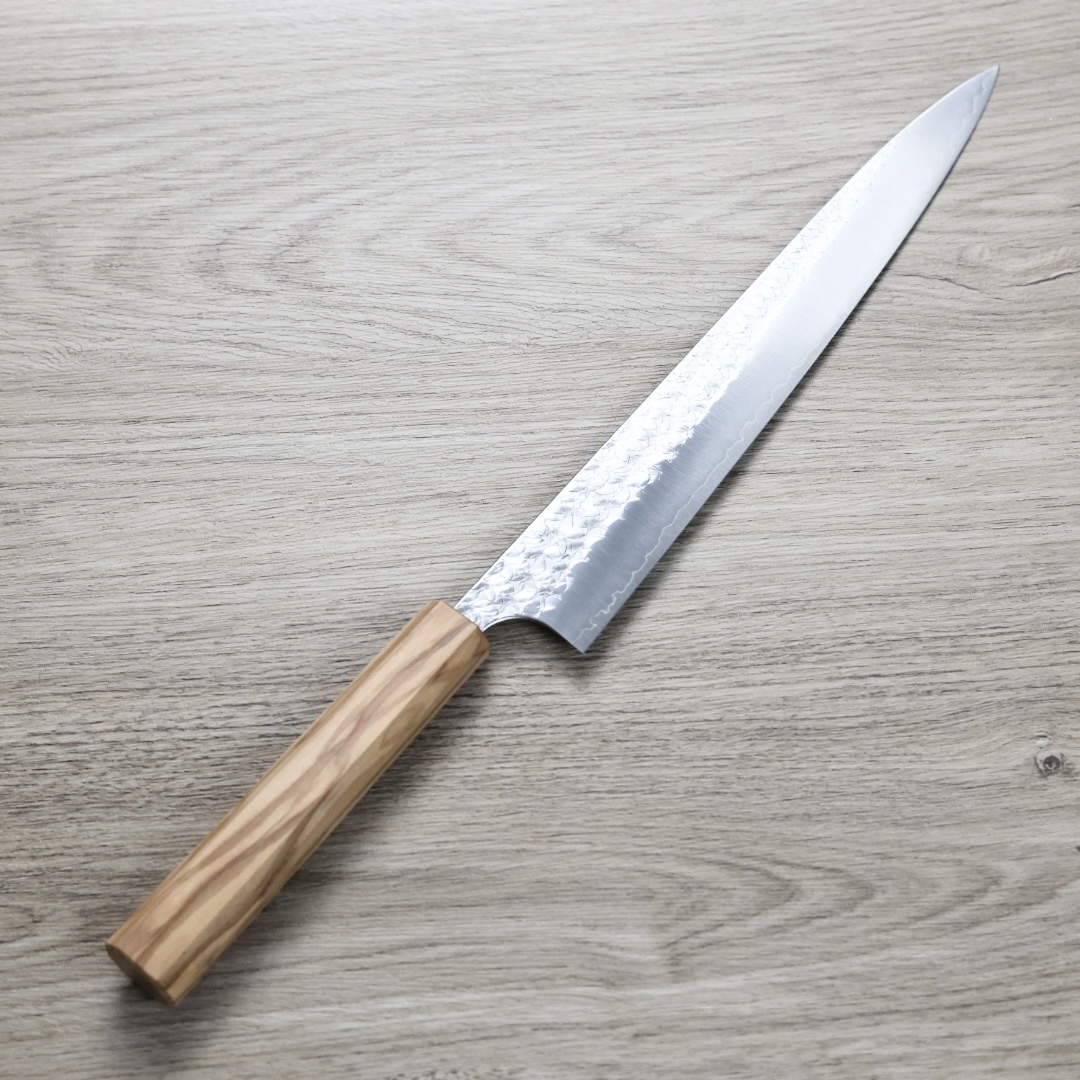 加藤義實 水波 筋引 270mm SG2粉末HSS鋼 橄欖木柄