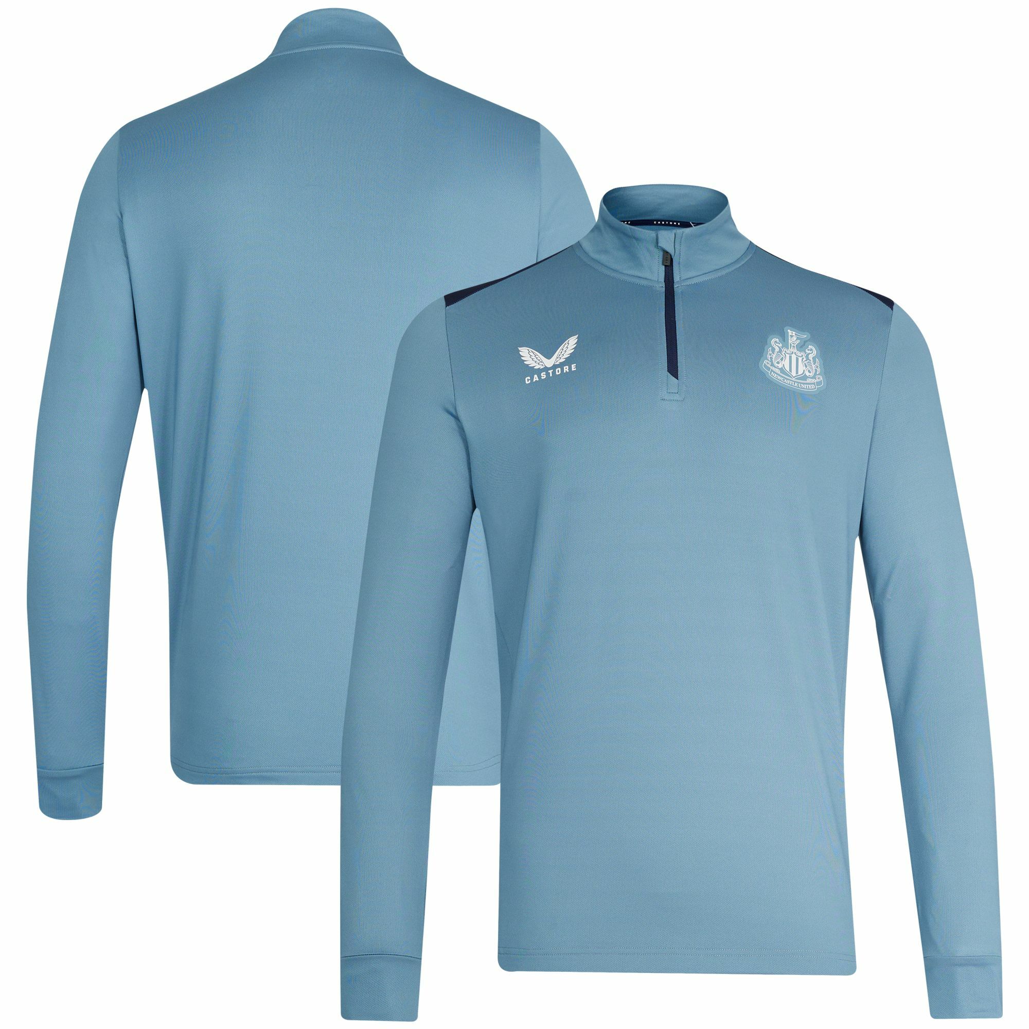 2023 Newcastle United Grey Blue Matchday 1/4 Zip Top