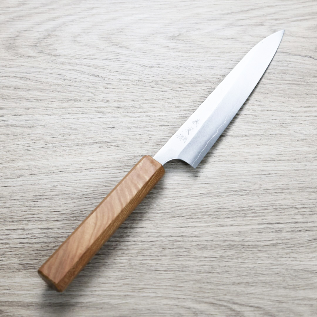 加藤義實 蔬果刀 150mm 銀三鋼 鍛造/梨地