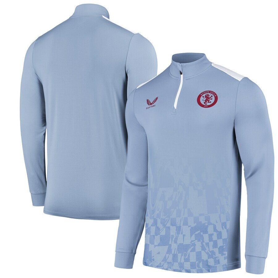 2023 Aston Villa Sky Blue Matchday 1/4 Zip Top