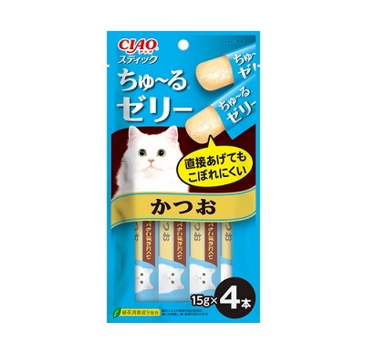 CIAO 果凍片 - 鰹魚味 (15gx4支裝)【$100 X 7 包】【可混合其他口味】