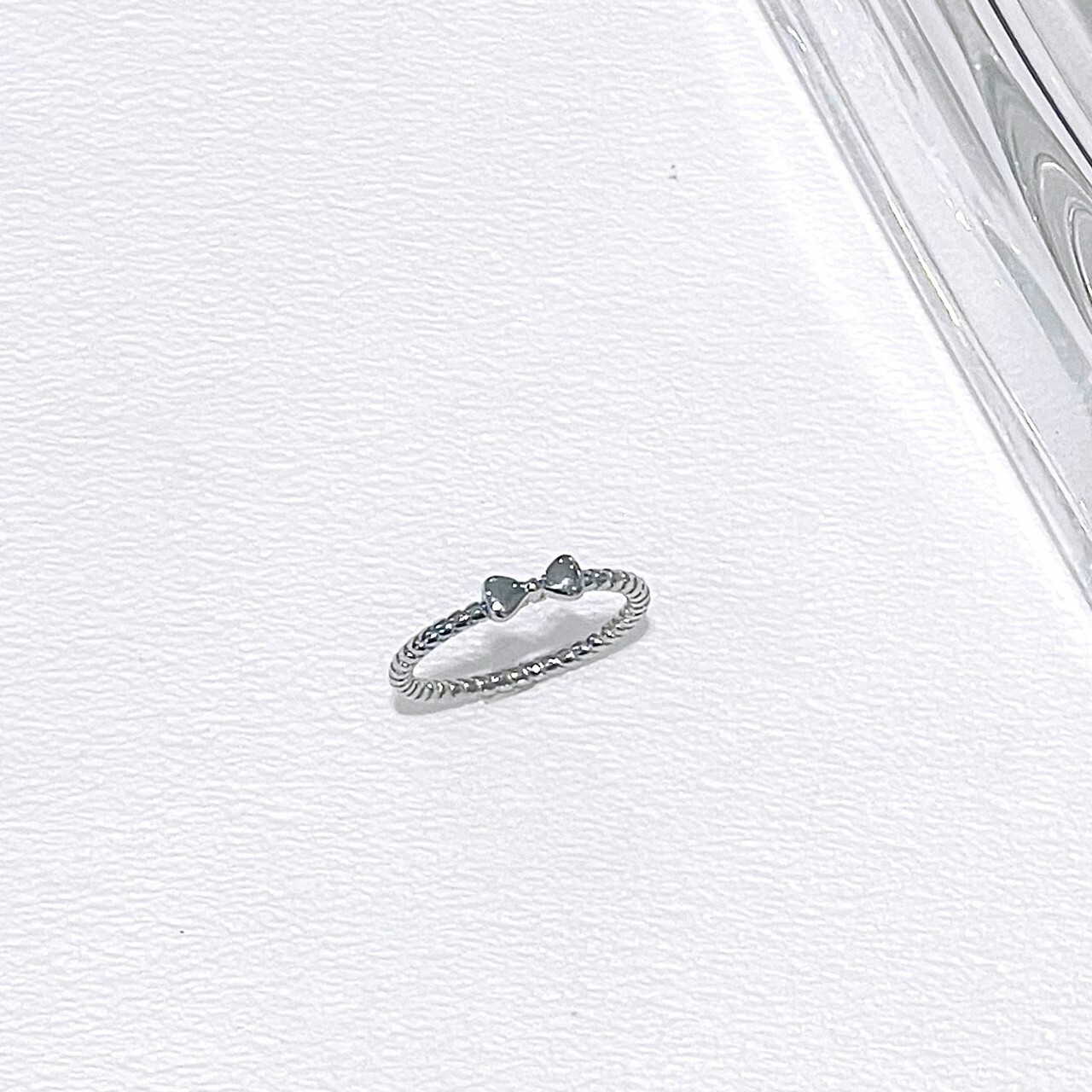 迷你蝴蝶結 純銀尾戒