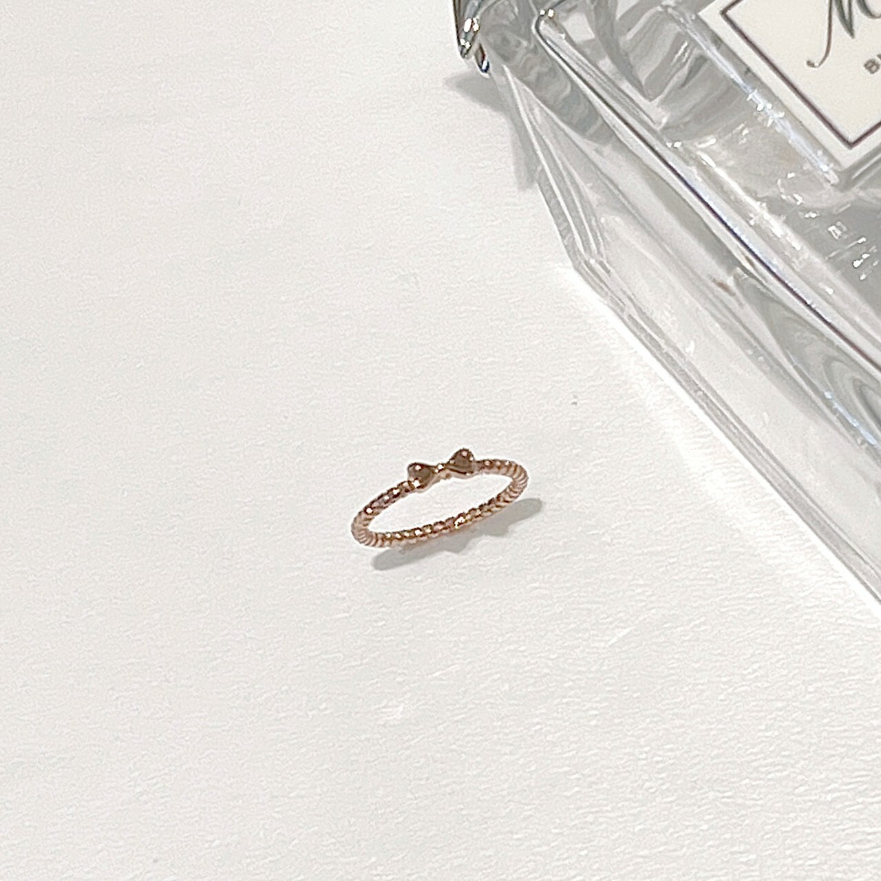 迷你蝴蝶結 純銀尾戒