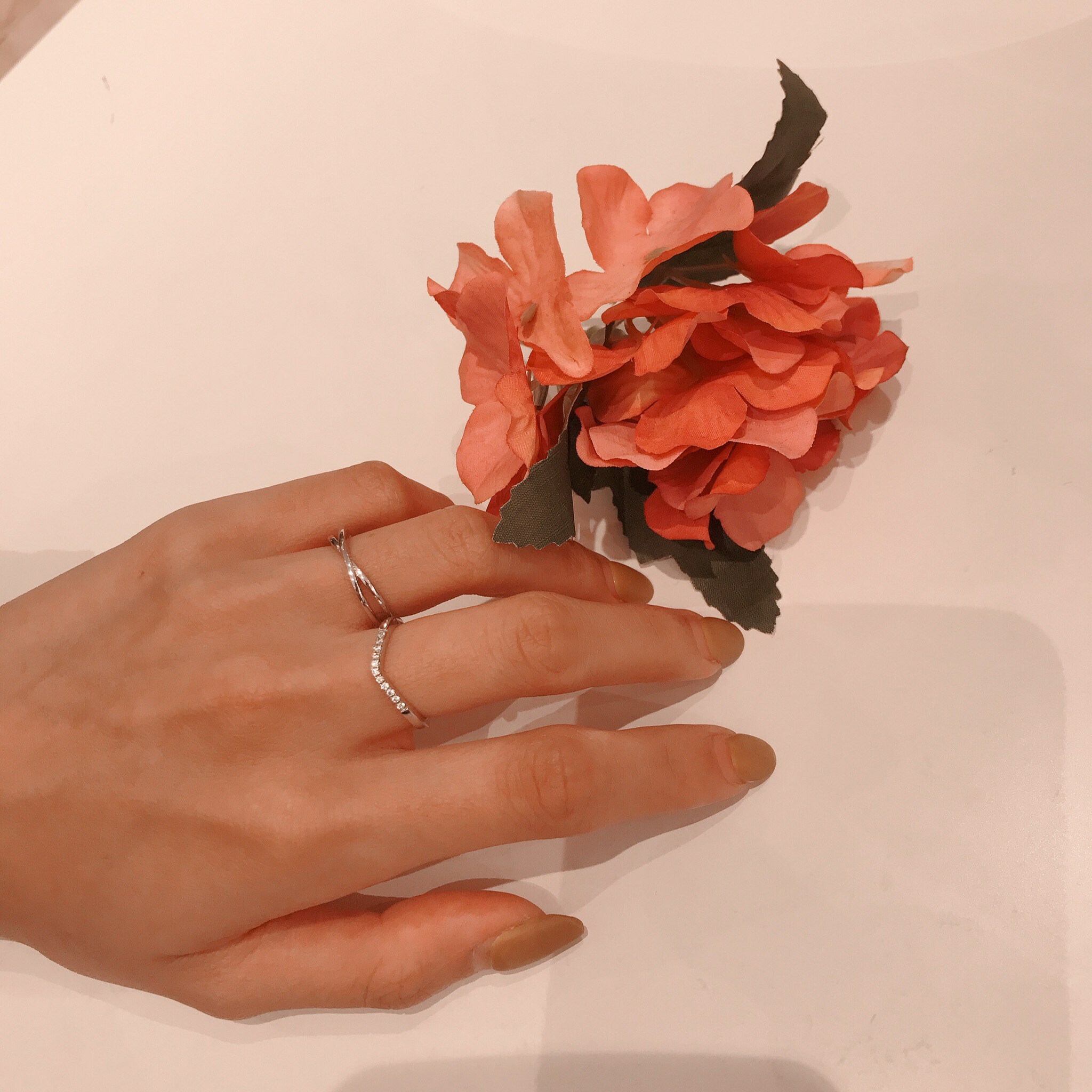 經典V型 純銀戒指