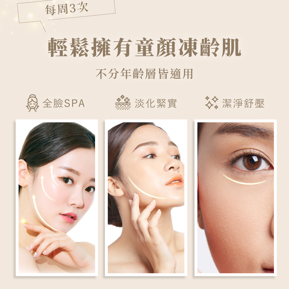 輕鬆擁有童顏凍齡肌，不分年齡層皆適用""