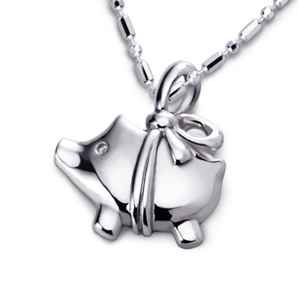 幸福旅行者 – 小豬純銀項鍊