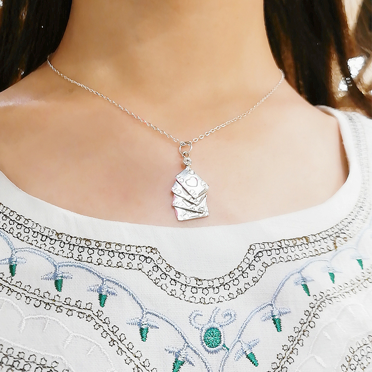 幸福童話 – 撲克牌純銀項鍊