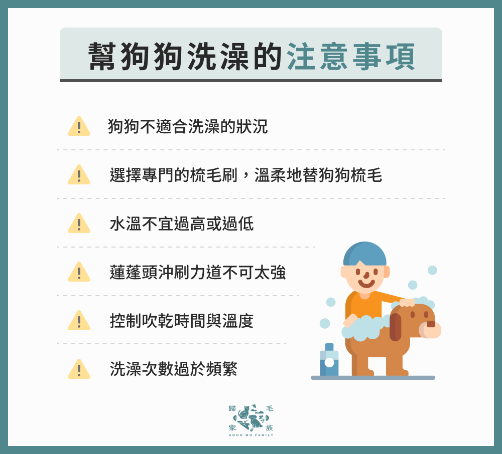 幫狗狗洗澡的注意事項