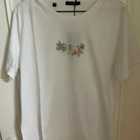 [S] GUESS WOMENS PVC SHORT SLEEVE T-SHIRT,WHITE, RO2K9491-WHT [FINAL SALE] (SGU588)