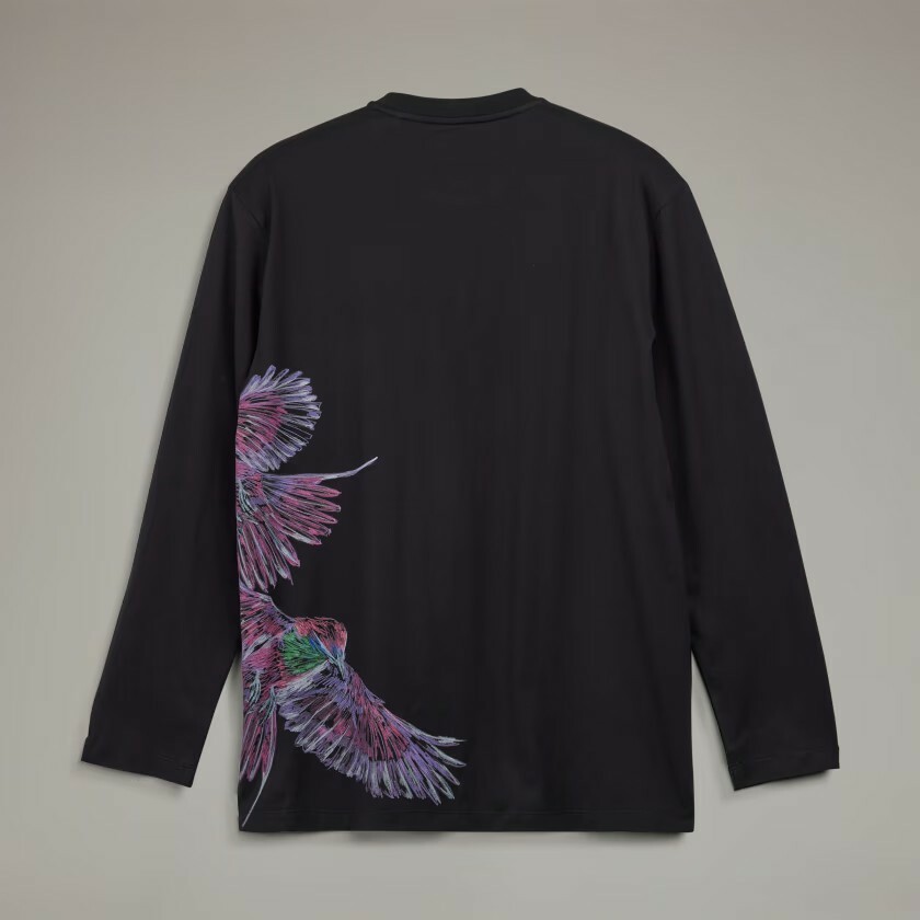 【 Y-3 U GF LS TEE 赤鳥圖案長袖TEE - 黑 】