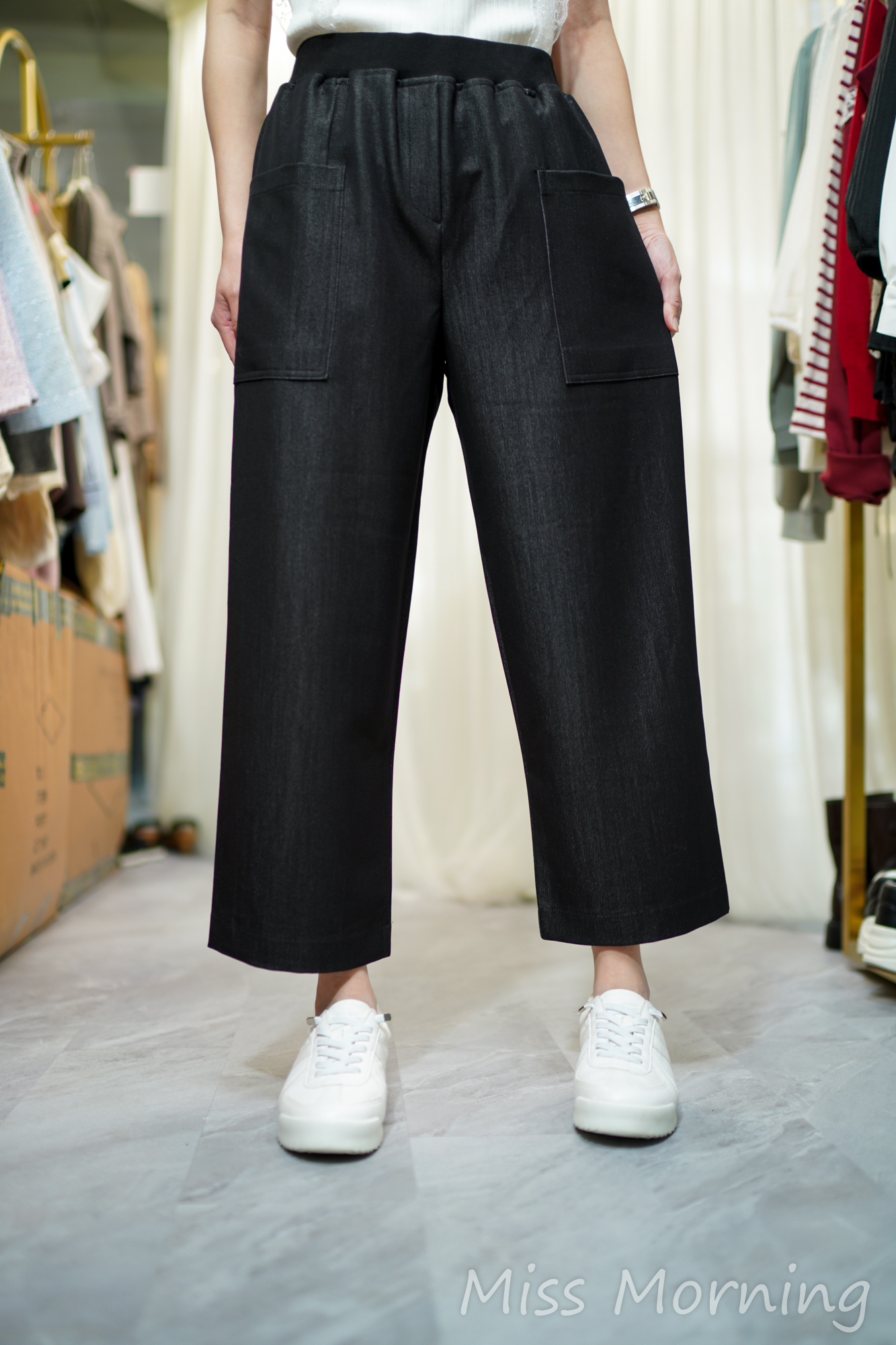 高質悠閑牛褲(33833)