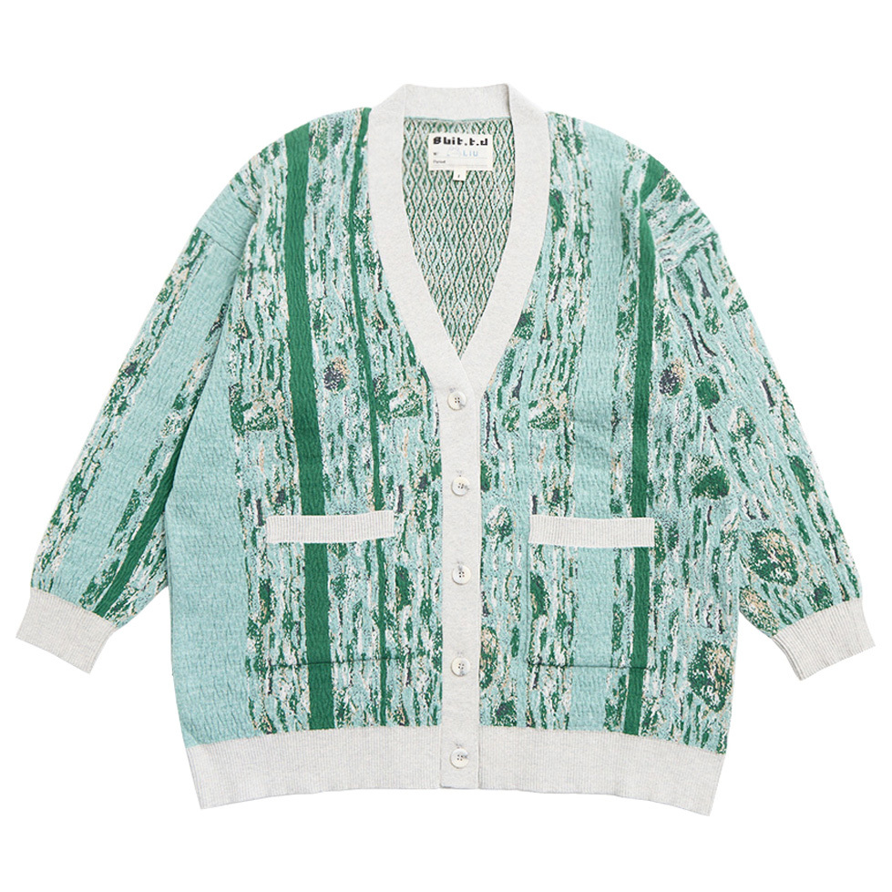 Stone Wall in Kushida Shrine Cardigan Green