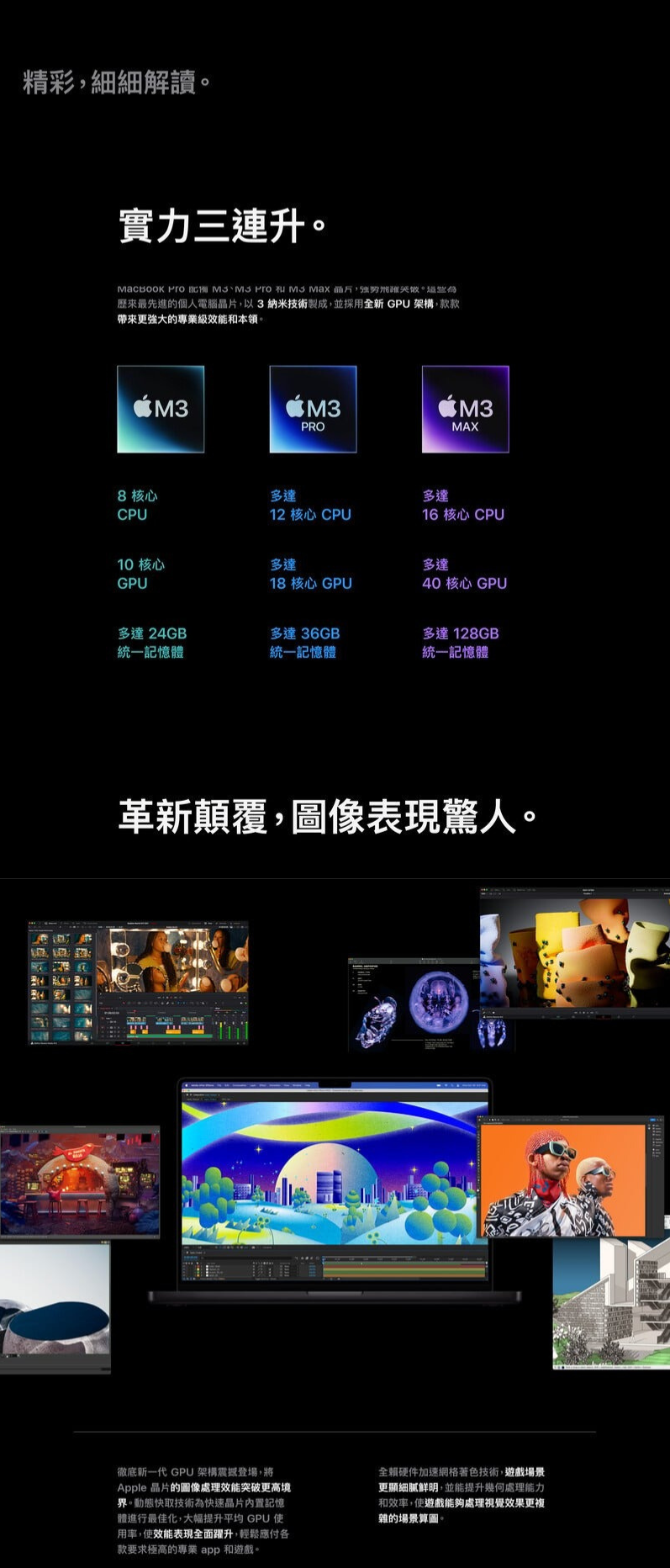 Apple MacBook Pro 14" (M3 Pro 晶片)  手提電腦