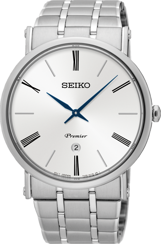 萬年鐘錶 - SEIKO Premier  超薄款簡約石英不鏽鋼男錶  SKP391J1  /  7N39-0CA0S  錶徑40.7MM