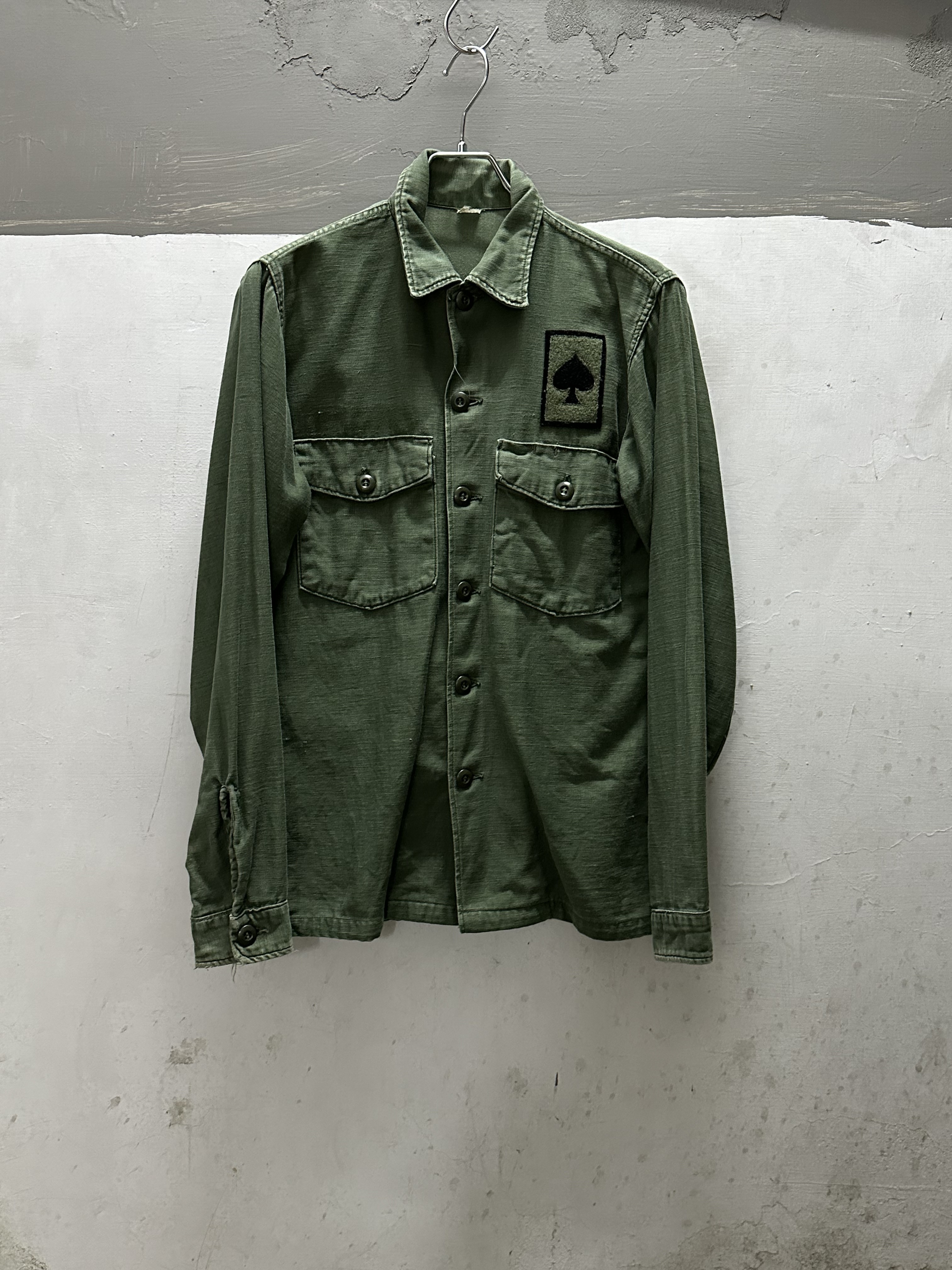 70s US ARMY OG-107  Cotton Utility Shirt