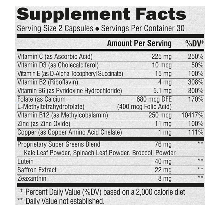 Nutra Harmony Lutein 40mg with Zeaxanthin 15 in 1 , 60 Capsules