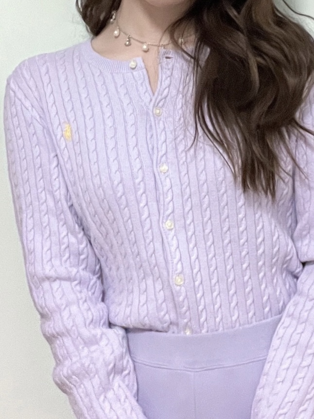 Polo Ralph Lauren 童裝針織外套冷衫小馬刺繡絞花式長袖毛衣