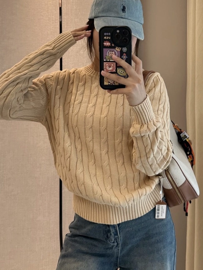 Polo Ralph Lauren 童裝針織外套冷衫小馬刺繡絞花式長袖毛衣