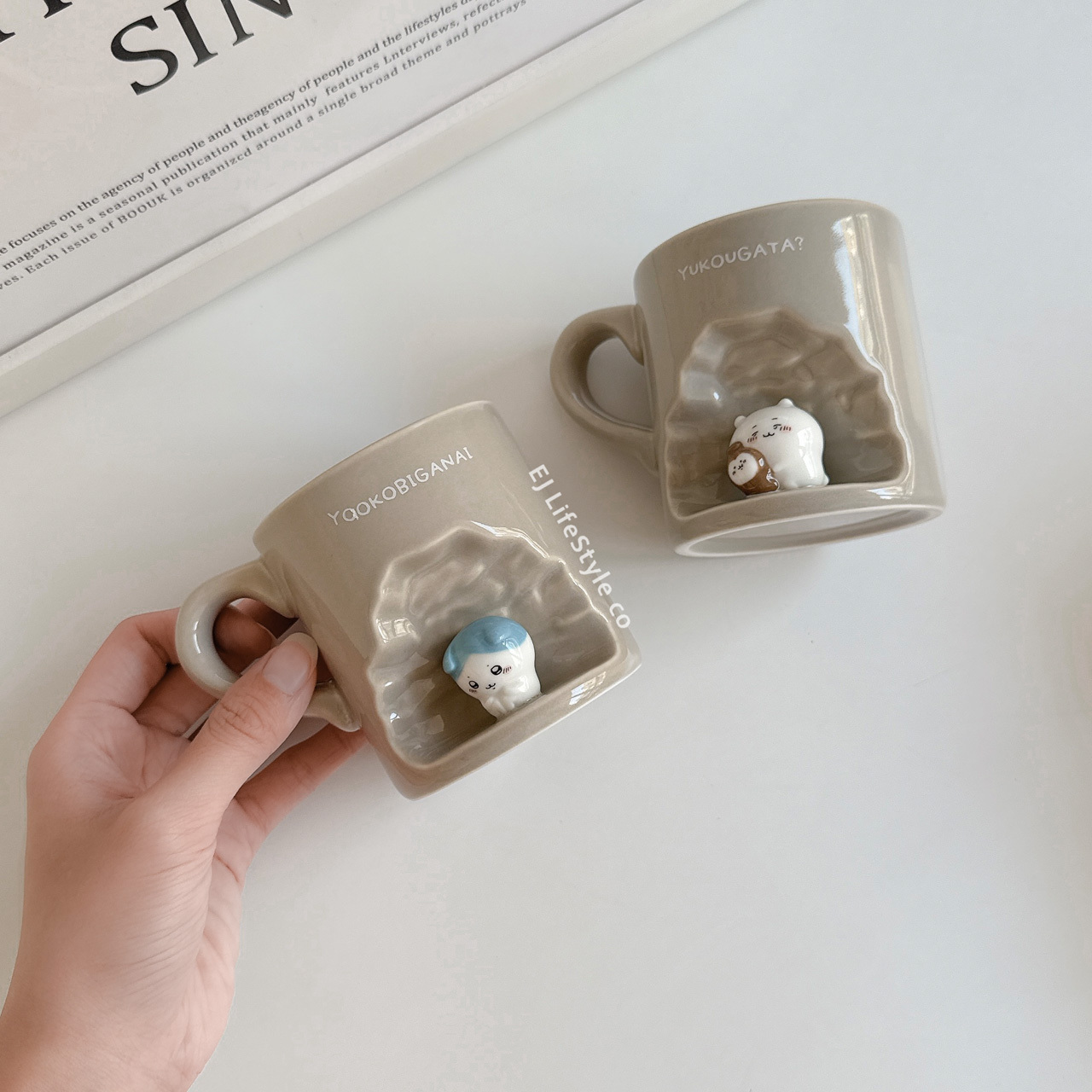 🇯🇵 CHIIKAWA 吉伊卡哇 角落系列 山洞馬克杯 小八 吉伊 立體杯 / 現貨