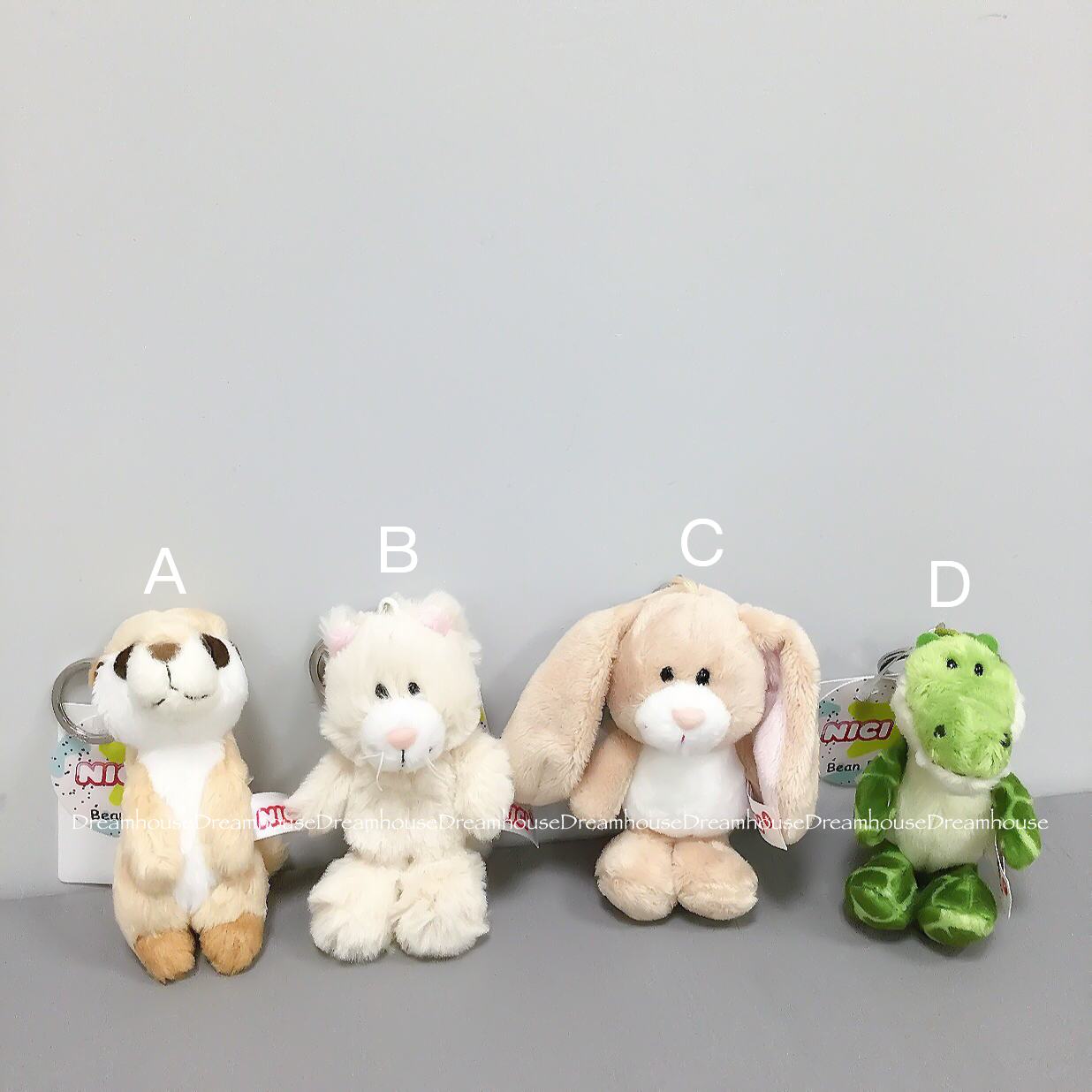 NICI 貓咪 塔雷米 兔子 狐獴 鱷魚 刺蝟 吊飾 娃娃 玩偶 吊飾娃娃 鑰匙圈