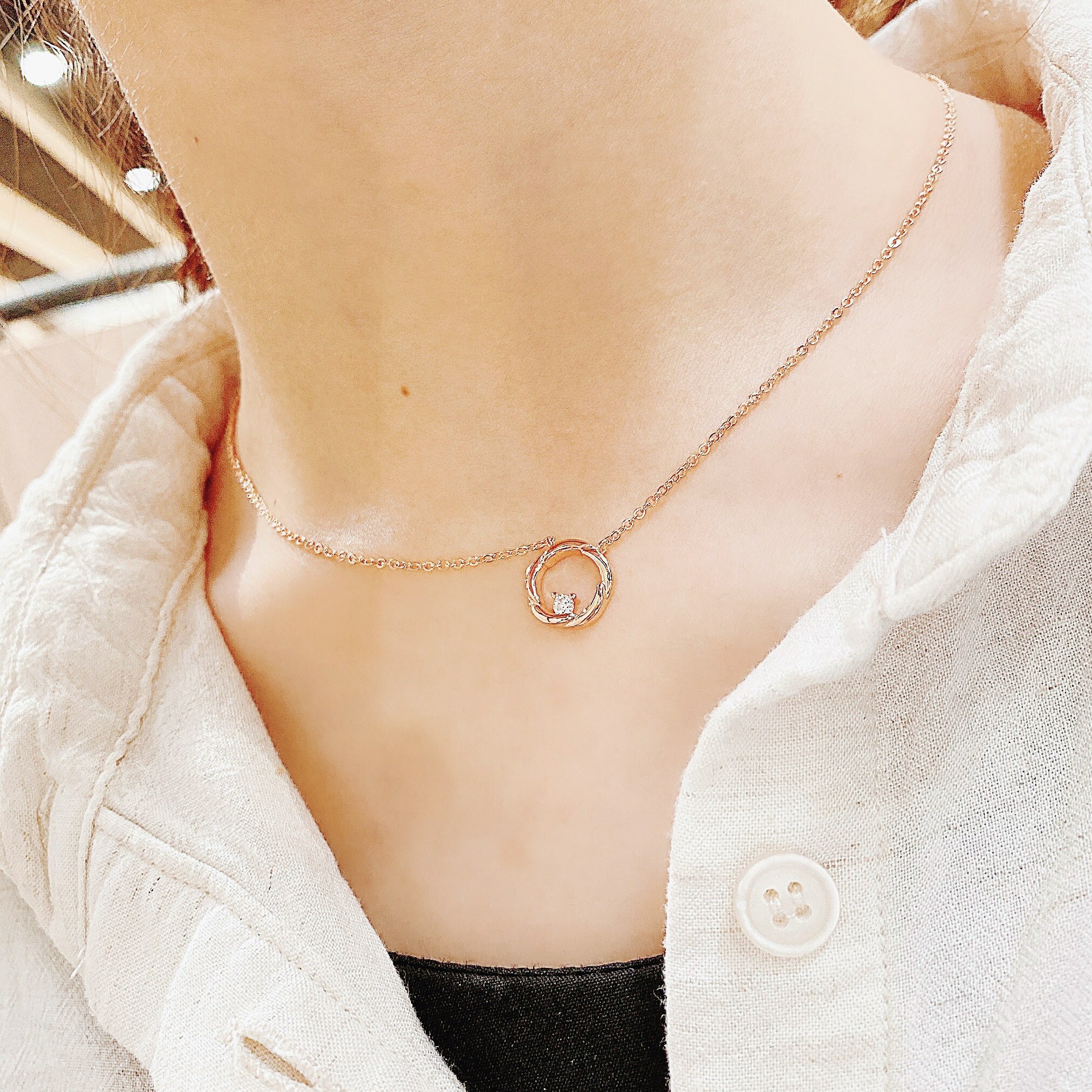 暖心相擁 純銀項鍊