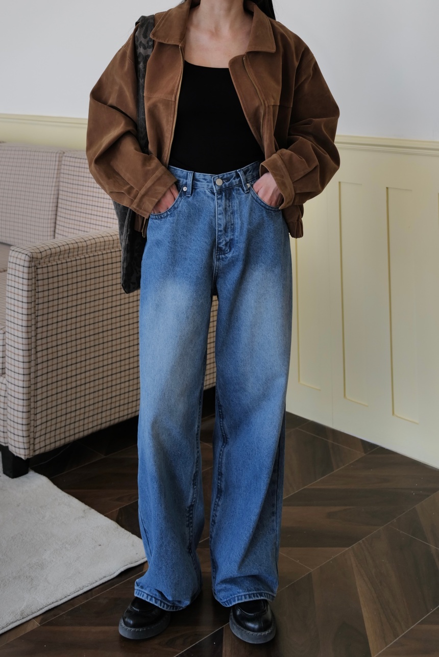 四季百搭基礎闊腿褲