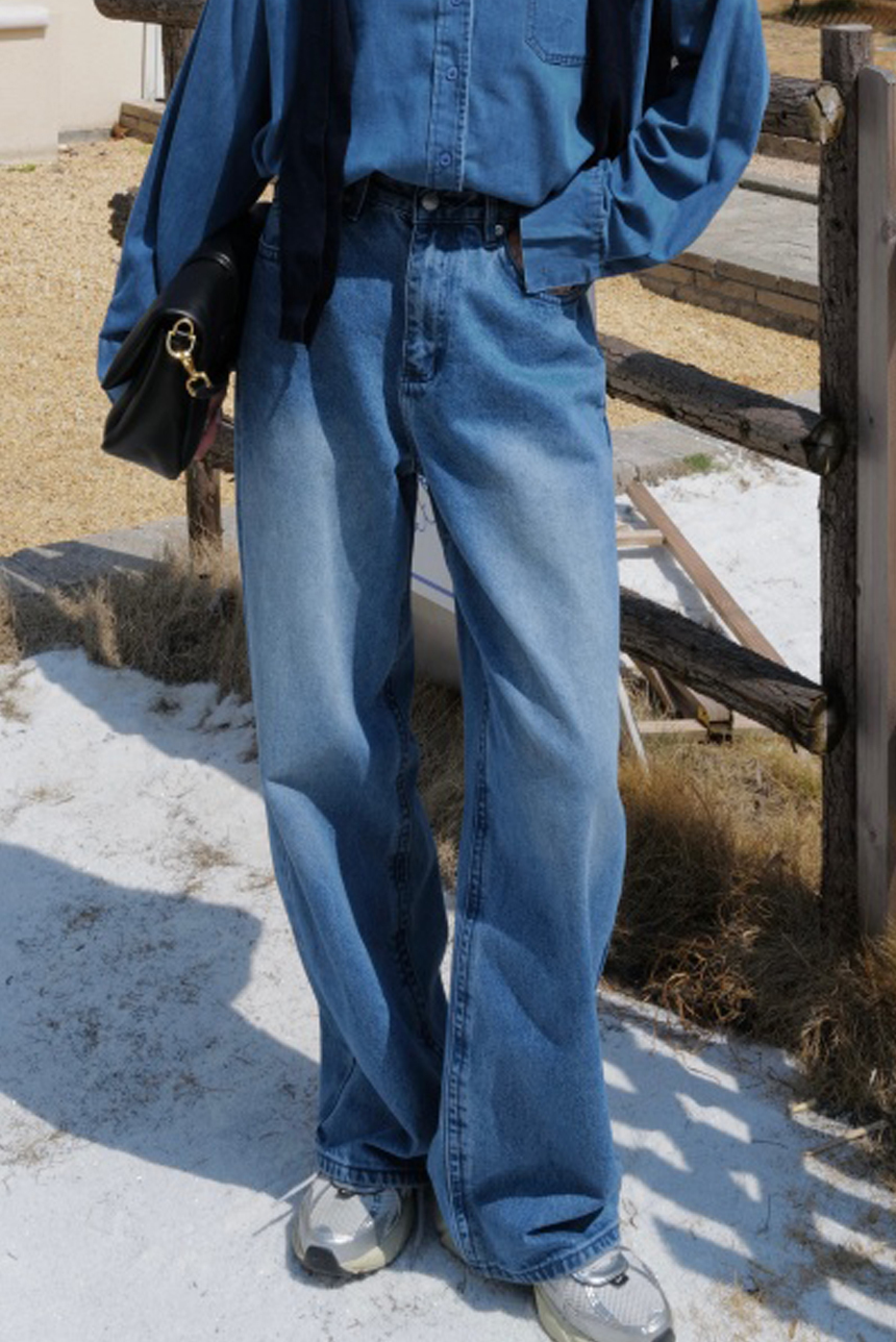 四季百搭基礎闊腿褲