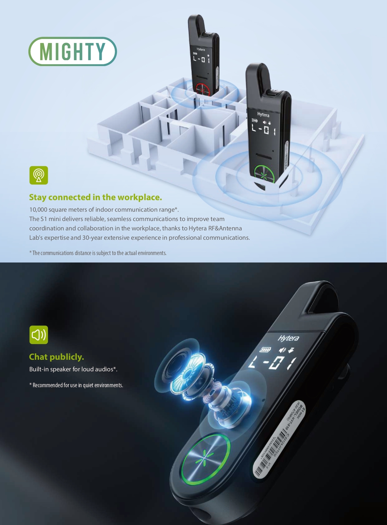 HYTERA S1 mini walkie talkie