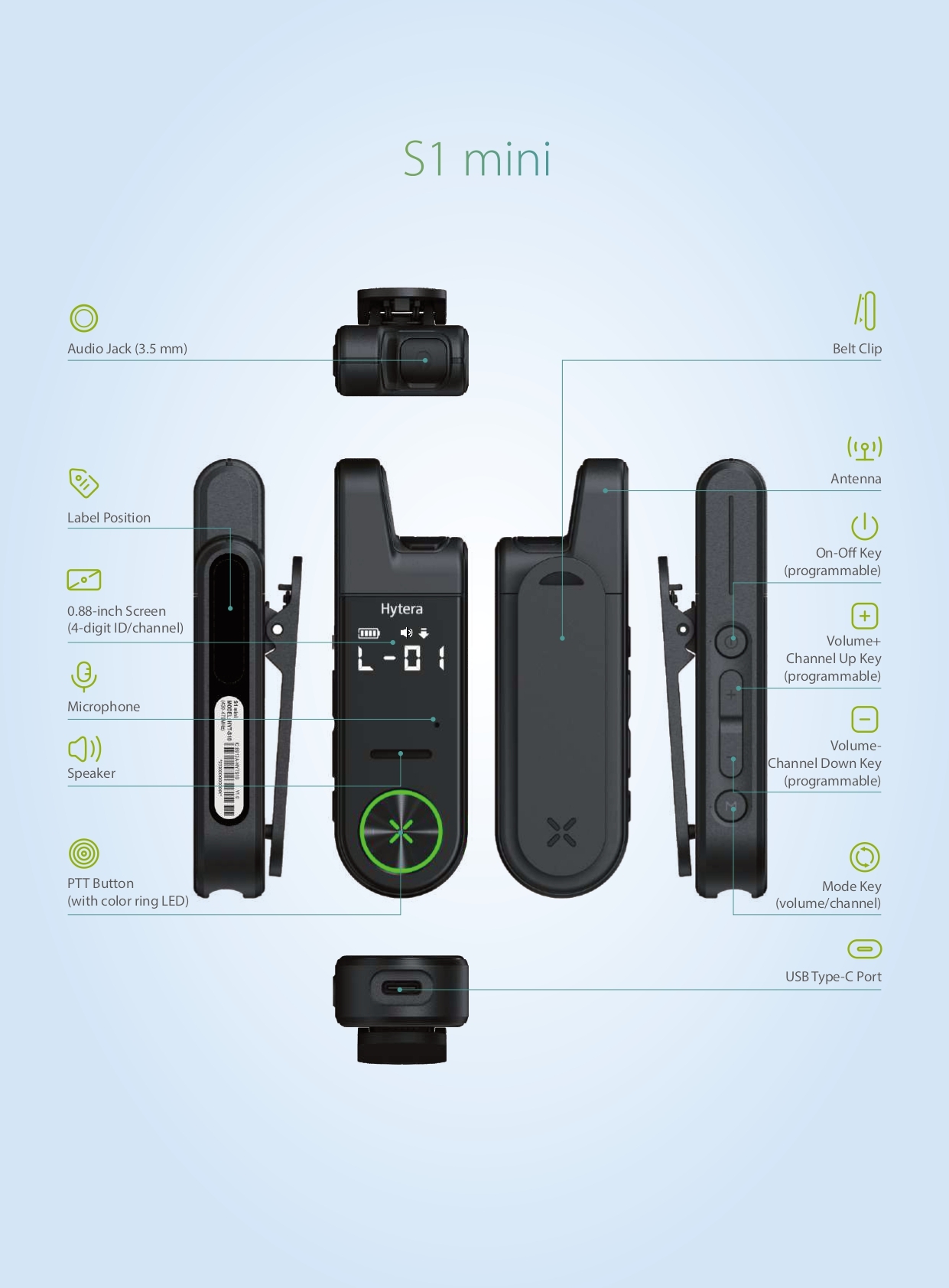HYTERA S1 mini walkie talkie