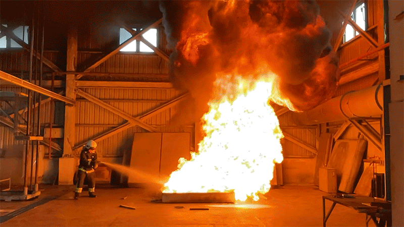 9L背負式滅火器油盤測試