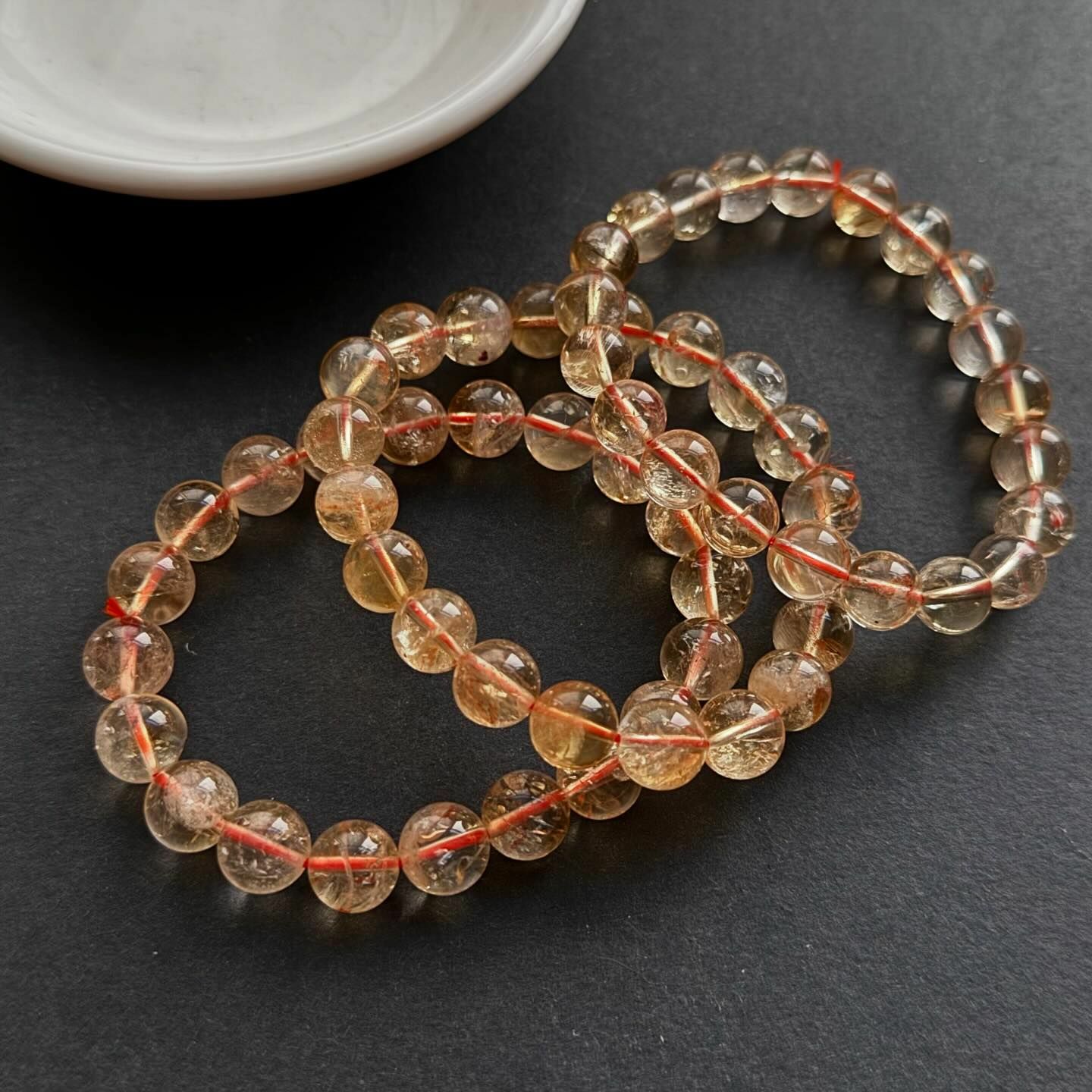 [原石] 黃水晶 水晶手串 招財水晶