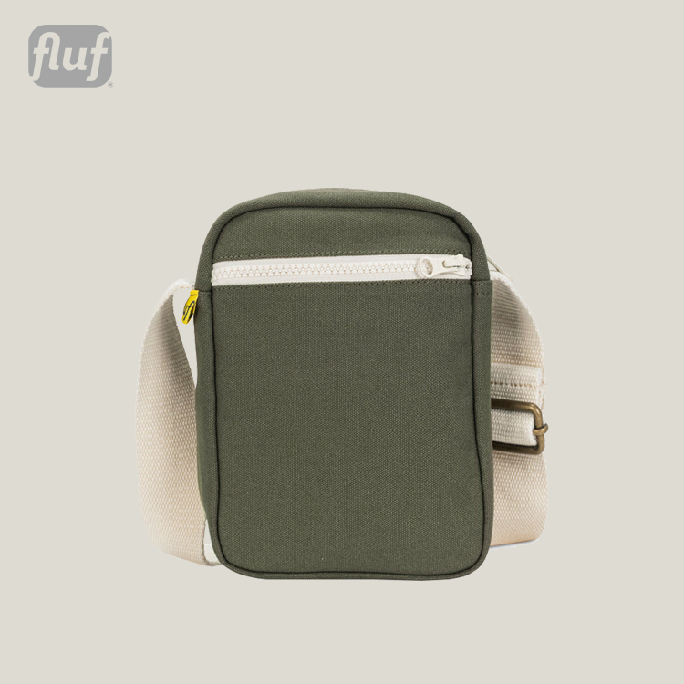 拉鍊隨身包【橄欖綠】-加拿大Fluf有機棉