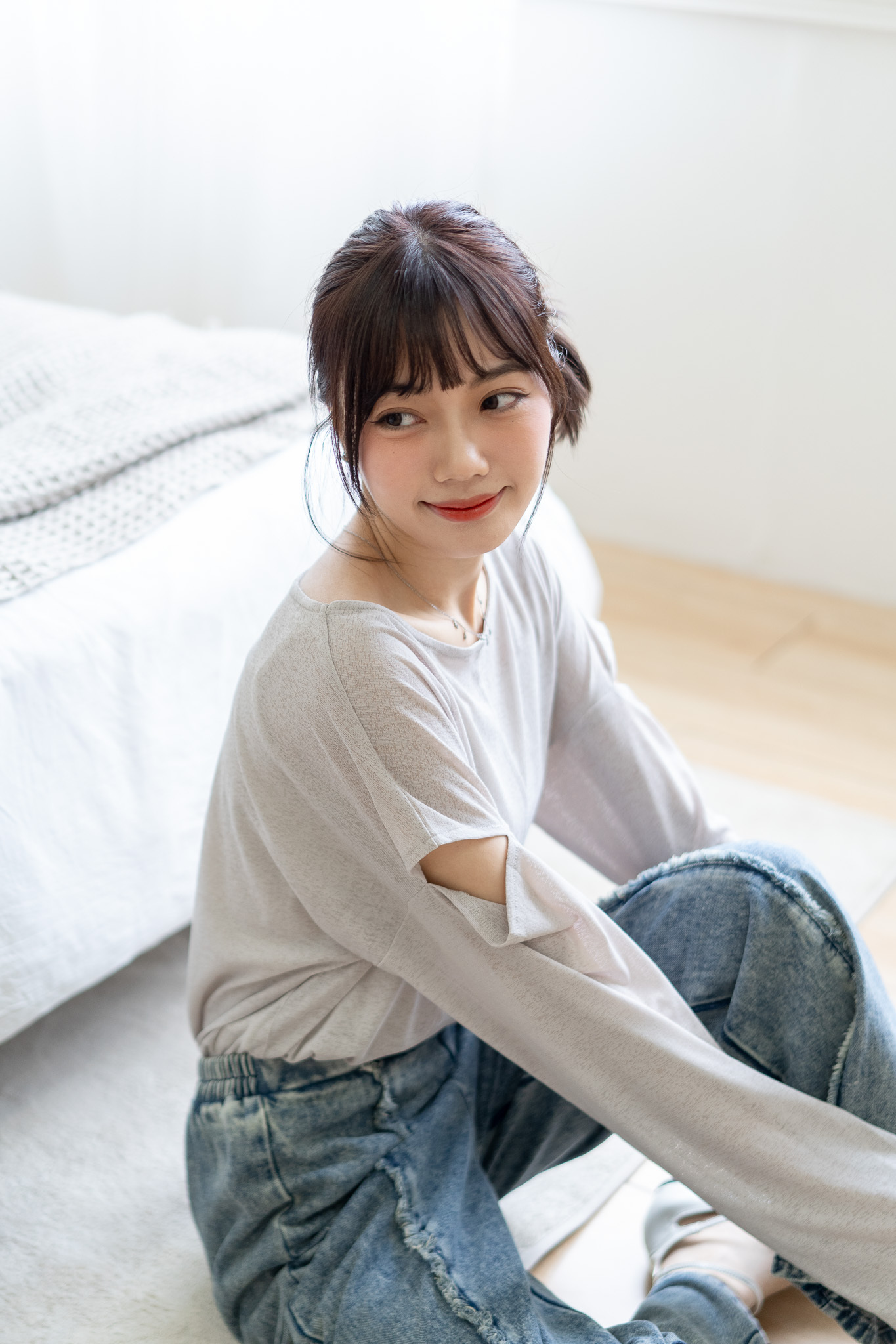 縷空竹節紋理紗質上衣 - BL43343