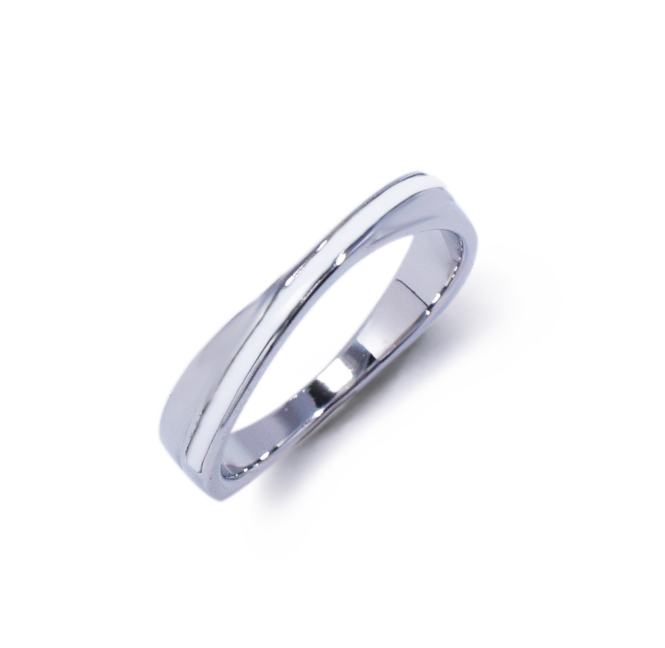 堅毅無暇 純銀女戒