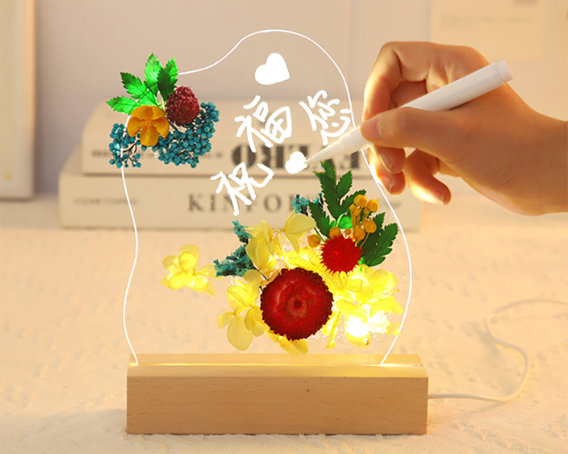 現貨區 壓花檯燈DIY乾燥花材料包  AD3746