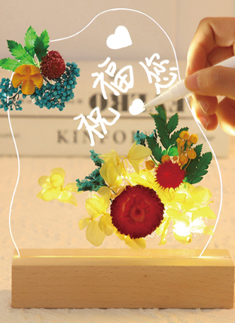 現貨區 壓花檯燈DIY乾燥花材料包  AD3746