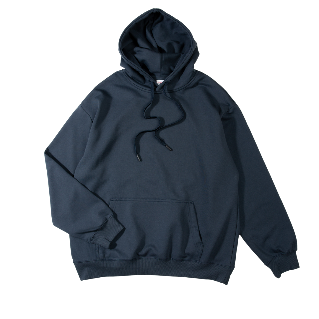 寬版 重磅 帽T 落肩 無刷毛 連帽T 【 FUZY 】- A201662