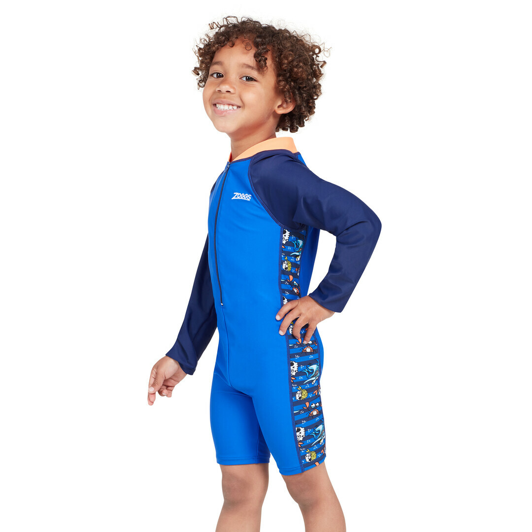 ZOGGS 男孩《七洋之子》環保長袖整件式防曬衣