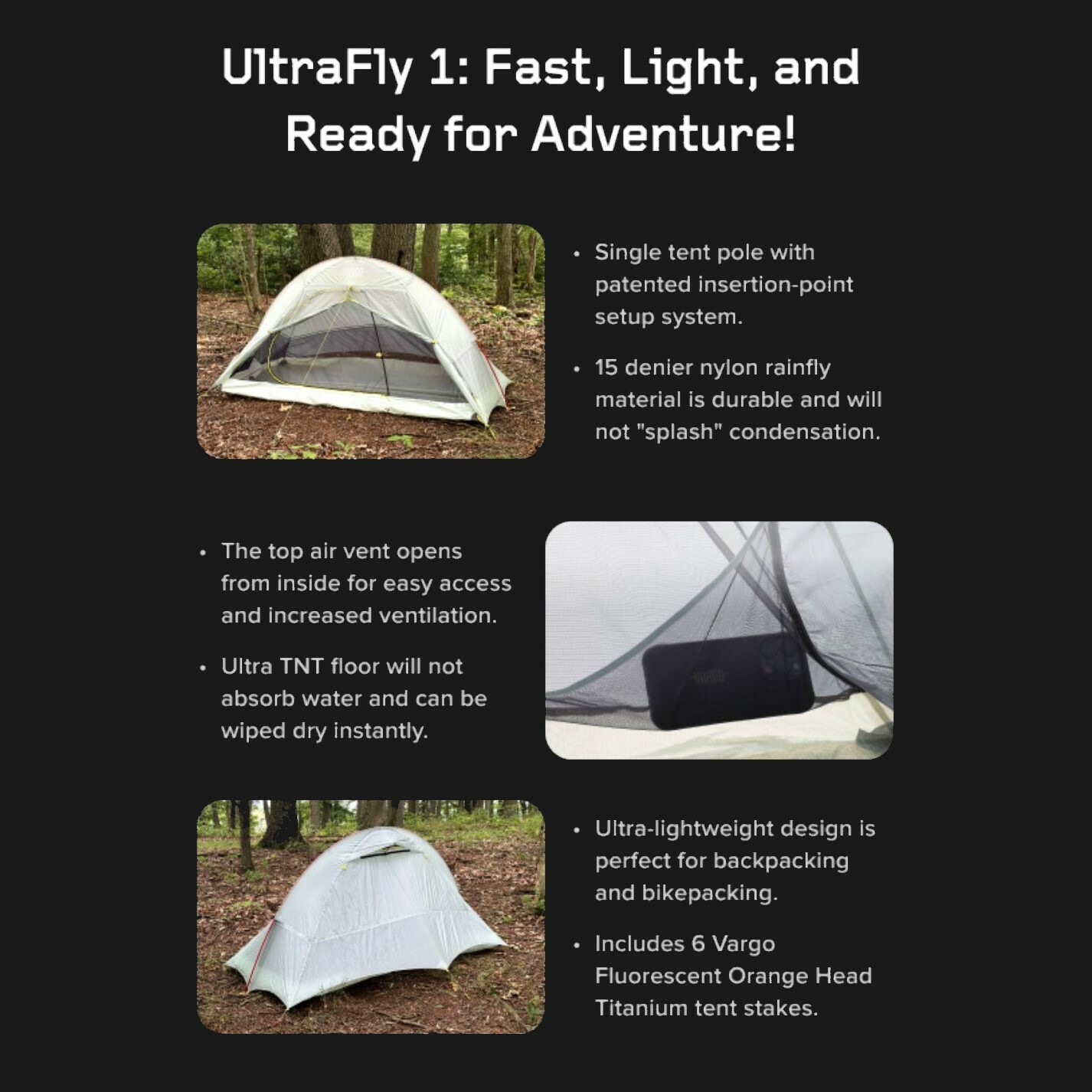 VARGO ULTRAFLY 1 TENT 張り切っ UL