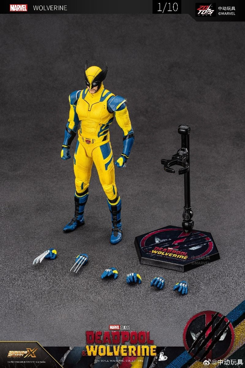 中動 漫威 死侍與金鋼狼 7寸 可動人偶(金鋼狼)