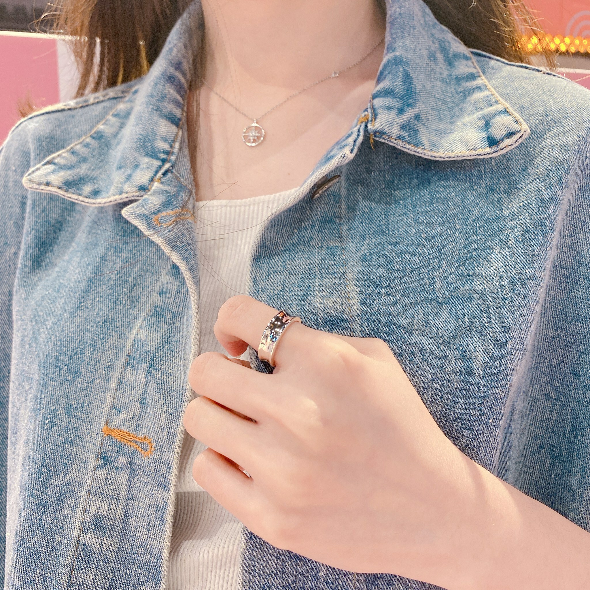 堅定決心 純銀戒指