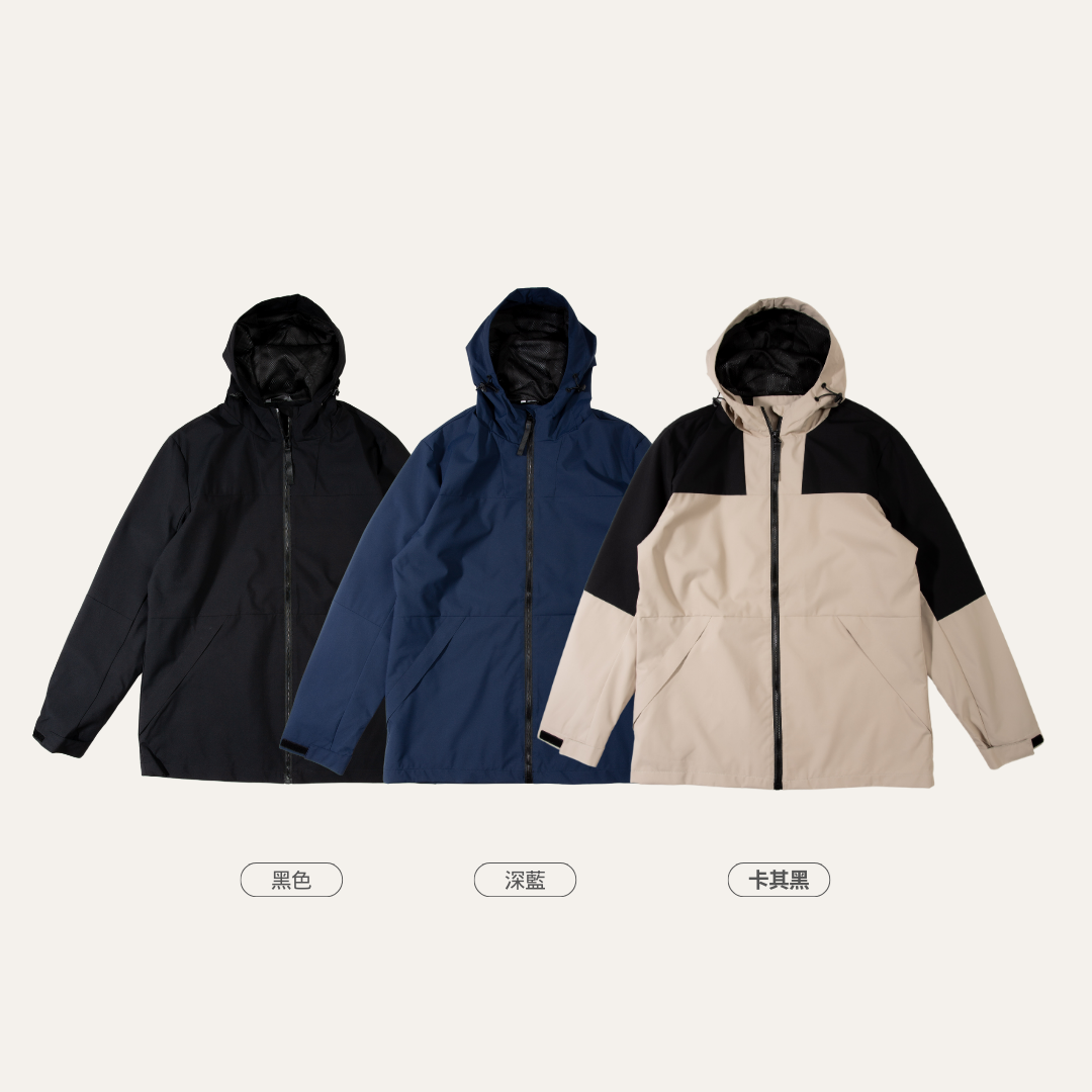 SALE- 戶外 機能 防風 外套 連帽拉鍊風衣 運動休閒 男女可穿  【 FUZY 】- A201663