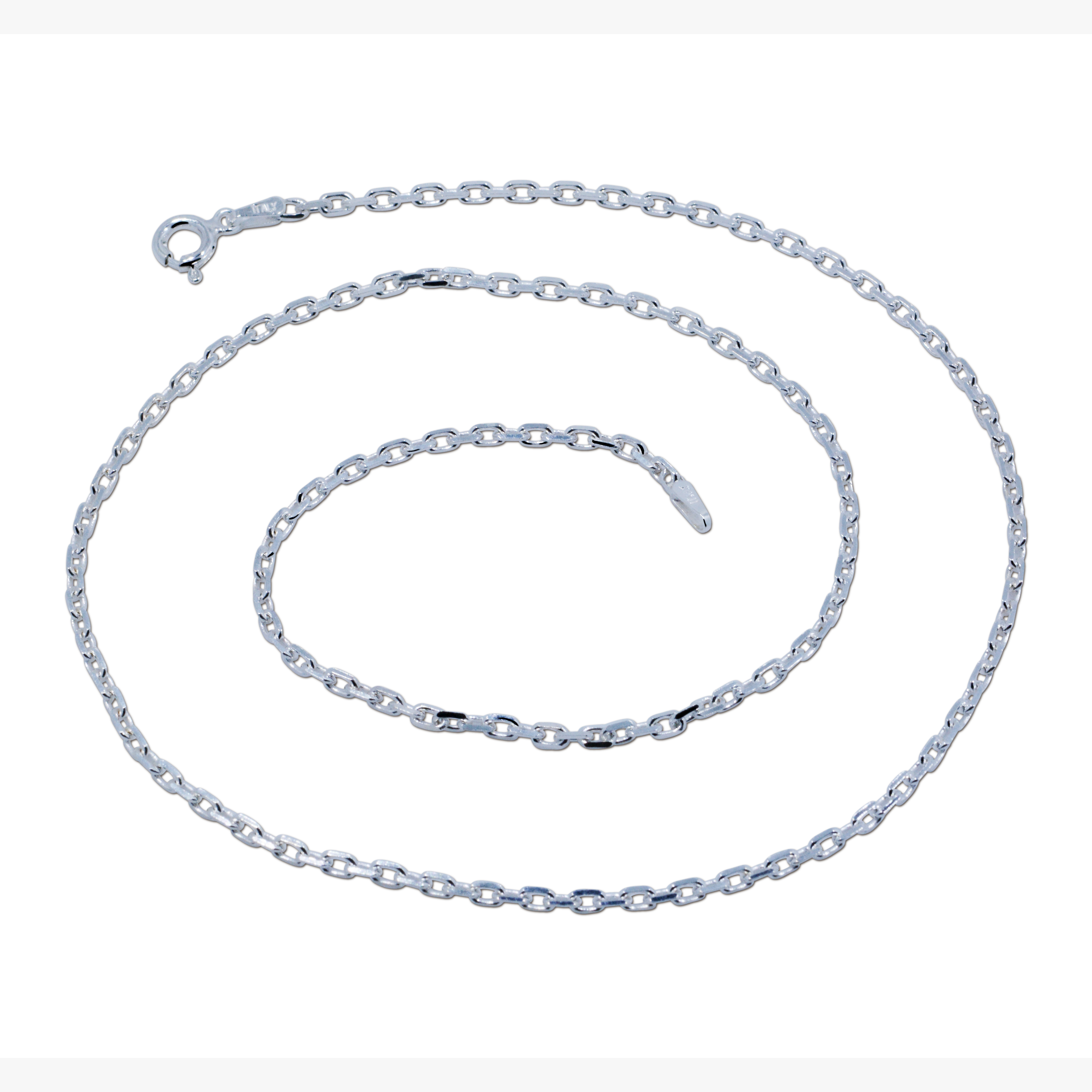 多面切割銀鍊(短)